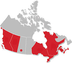 Canadian Collegiate Athletic Association locations