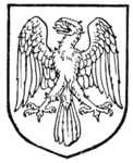 kitárt szárnyú felröppenő (eagle displayed, with wings inverted)