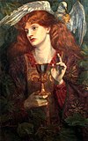 Данте Габриэль Россетти - Дама из святилища Граэль (1874) .jpg