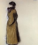 Woman in Street Clothes, Portrait of Ellen Andrée, 1879, pastel on paper