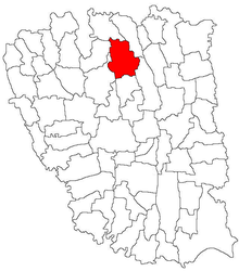 Location in Galați County