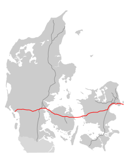 Verlauf des Europavej E20