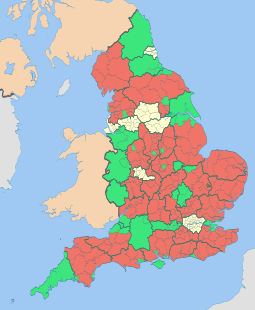 English non-metropolitan districts 2009.svg