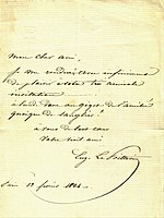 Eugène Lepoittevin, lettera del 13 febbraio 1864
