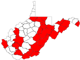 County distribution map.