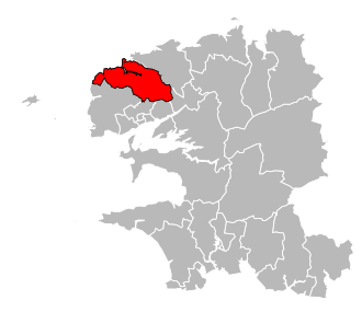 Кантон на карте департамента Финистер