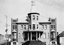 The Finnish Labour Temple (pictured in 1910) in Port Arthur served as the Canadian headquarters of the IWW between 1919 and the 1960s. Finnish Labour Temple, 1910.jpg