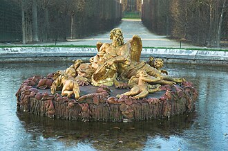 Le Bassin de Saturne (1672–1677), plomo dorado, château de Versailles.