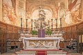 Interior of San Luca and the statue of Immaculate, by Filippo Parodi