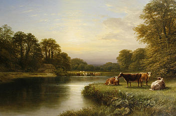 Cattle on a Riverbank