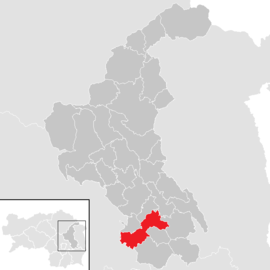 Poloha obce Gleisdorf v okrese Weiz (klikacia mapa)