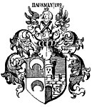 Gemehrtes Wappen derer von Hausmann von 1577 in Siebmachers Wappenbüchern