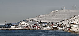 Centralorten Havøysund vintertid