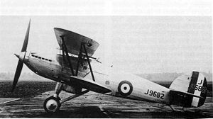 Prototyp stroje Hawker Hornet, s/n J9682