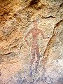Peinture rupestre dans l'Amazerog, Hoggar, représentant un homme