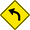 W1-2 Bend to the left