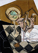 Juan Gris, 1914, Le Compotier (The Fruit Bowl), chalk and oil on canvas, 92 x 65 cm, Kröller-Müller Museum, Otterlo, Netherlands