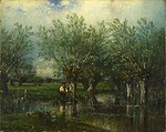 Willows, with a Man Fishing (mellan 1862 och 1866)