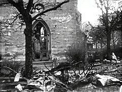 Poškození bombardováním, foto z roku 1946