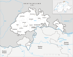 Map of the Canton of Schaffhausen