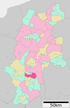 Situering van Komagane in de prefectuur Nagano
