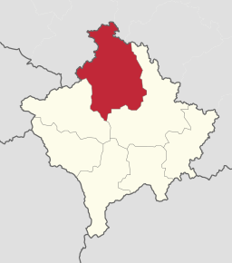 Poziția localității Kosovska Mitrovica