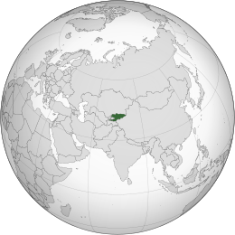 Localização do Quirguistão