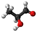 Ball-and-stick model of L-lactaldehyde