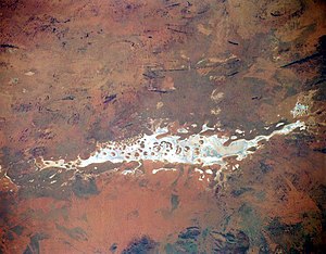 תצלום לוויין של אגם אמדאוס (בנובמבר 1994)