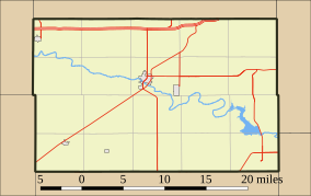 Map showing the location of Faris Caves