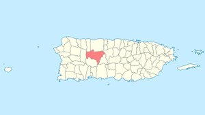 Location of Utuado in Puerto Rico