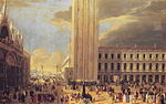 Die Piazza San Marco mit den Scharlatanen, ca. 1720er Jahre, Potsdam, Schloss Sanssouci