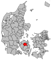 Lage von Odense in Dänemark