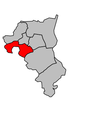 Kanton na mapě arrondissementu Mulhouse