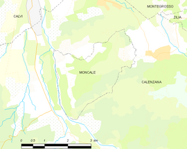 Mapa obce Moncale
