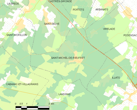 Mapa obce Saint-Michel-de-Rieufret