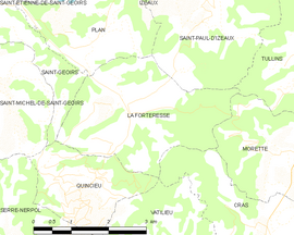 Mapa obce La Forteresse