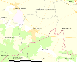 Mapa obce Hénonville