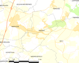 Mapa obce Rinxent