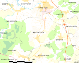 Mapa obce Sarrewerden