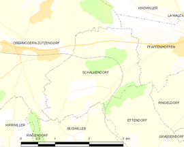 Mapa obce Schalkendorf