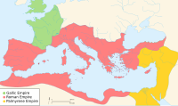 The divided Empire in 271 CE Map of Ancient Rome 271 AD.svg