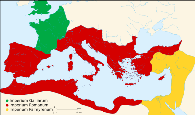 ガリア帝国の位置