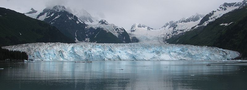 Panoramic view of the glacier