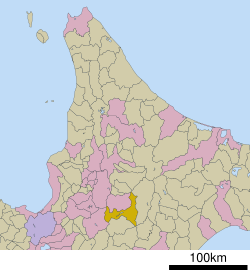 Location of Minamifurano in Hokkaido (Kamikawa Subprefecture)