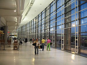 Inside Terminal C, Newark Airport