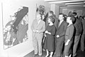 Bendien en Meure met Walasse Ting op opening, 1960