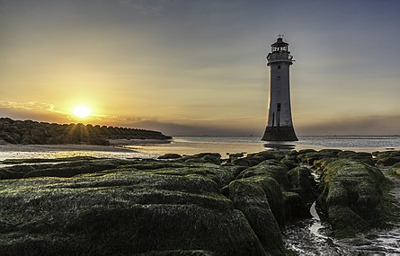 Perch Rock Lighthouse at the Merseyside River at New Brighton, United Kingdom Photograph⧼colon⧽ Robert J Smith Licensing: CC-BY-SA-4.0
