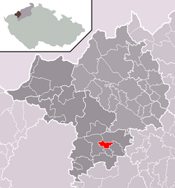 Location in Chomutov District
