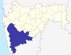 Location of Pune Division in Maharashtra